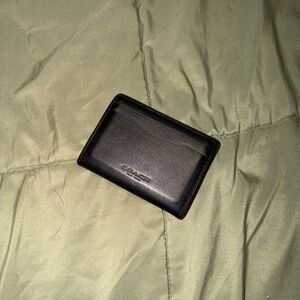 Coach Black Magnetic Leather Slim Card Holder